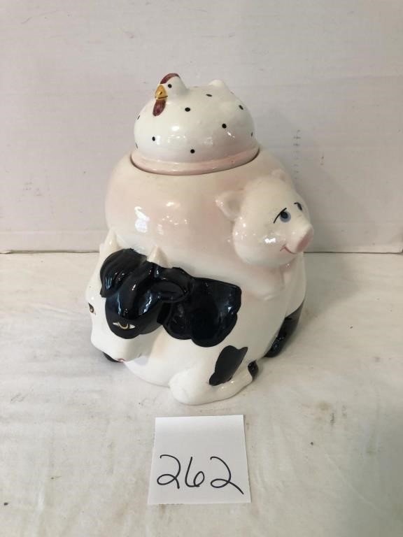 Farm animal cookie jar