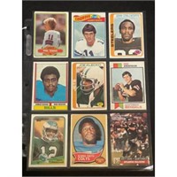 (9) Different Football Rookie Cards