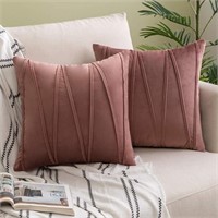 Woaboy Decorative Striped Velvet Throw Pillow Cov