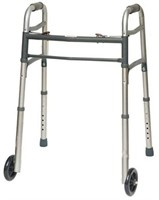 ProBasics 2 Button Folding Walker with 5" Wheels