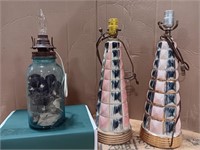 Lamps, BALL jar Perfect Mason 10x5 , 2 retro pink