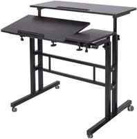 soges Mobile Laptop Sit-Stand Desk, Height Adjustg