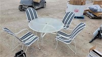 Patio Table, (4) Chairs
