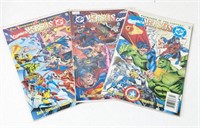 (3) Different 1996 Marvel Comics Versus DC Comic
