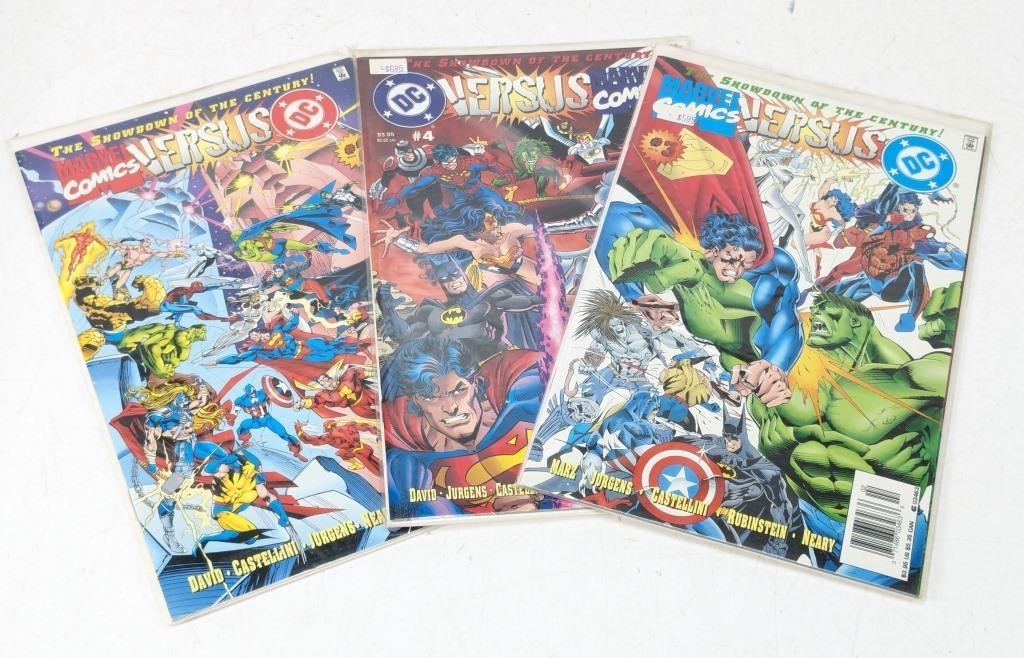 (3) Different 1996 Marvel Comics Versus DC Comic