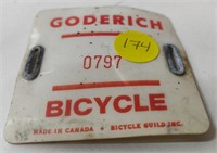 GODERICH BICYCLE PLATE