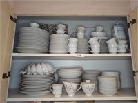 2 SHELVES OF MIKASA CHINA AND SAKURA CHINA