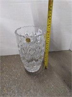 Lead crystal vase made in Czechoslovakia