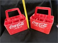 (2) Vintage Coca Cola Plastic bottle Holders