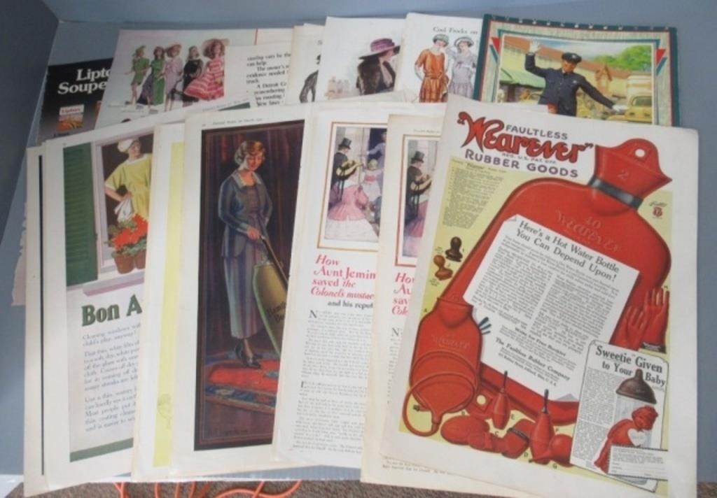Magazine vintage ads.