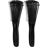 New fan Detangling brush with single silicone