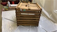 Wood Slat Egg Crate - 13" X 13"