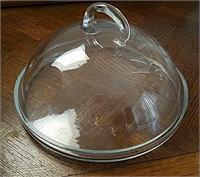 Clear glass covered cheese