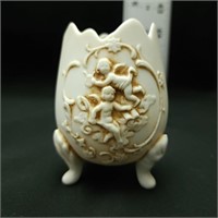 Lefton's Victorian Cherub Egg Shaped Vase