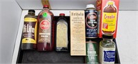 8pc Household Product bottles/tins vintage lot