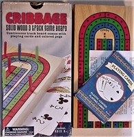Cribbage Wood 3 Track Game Board in Box