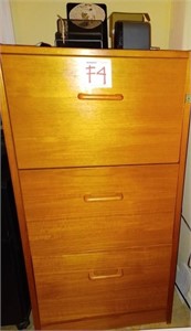 Z - 3-DRAWER OFFICE CABINET W/ CONTENTS (F4)