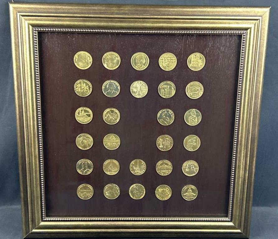 Framed Set of French Medals
