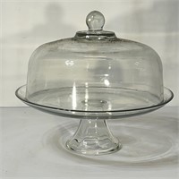 Cake Plate with Glass Dome Lid