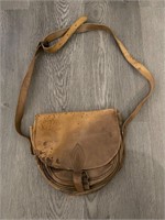 Vintage Leather Saddle Bag Style Purse