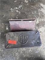 (2) Vintage Tactor Metal Tool Boxes - IH w/ Tip &