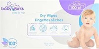 Baby Works Dry Wipes, 100 Count