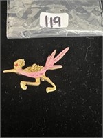 Roadrunner Brooch