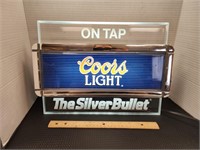 Coors Light beer light up sign 16in by 11in