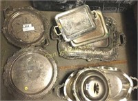 LOT OF VERY LARGE METAL TRAYS & SERVERS