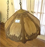 SLAG GLASS SHADE HANGING LAMP