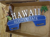 Hawaii license plate sign