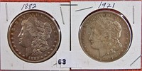 1882,1921 Morgan Dollars
