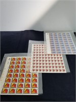 Six sheets of vintage 13 cent stamps