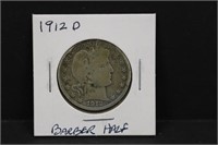 1912D Silver Barber Half Dollar