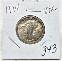 1924 Quarter Unc.