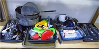 Kitchen Lot including Utensils, Trays, +more