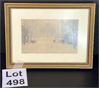 Paul Sawyier Print Old Capitol in the Snow 6x8