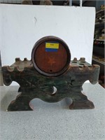 Small wooden barrel 12x9 w/ wood stand,