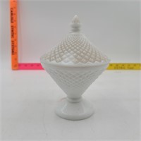 Milk Glass Candy Jar