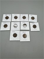 10 Wheat Pennies 1917-1929