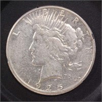 US Coins 1925-S Peace Silver Dollar, Circulated