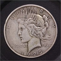 US Coins 1923-D Peace Silver Dollar, Circulated