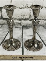 Pair of GODINGER Silver Plate Candle Stick