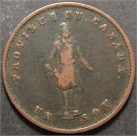 Canada PC-3 Quebec Bank 1852 Half Penny Token Br52