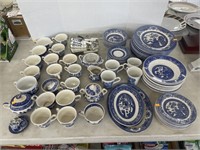 Vintage willow ware and others