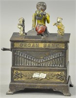 ORGAN MECHANICAL BANK - DOG/CAT
