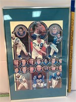 Large framed Baltimore Colts poster