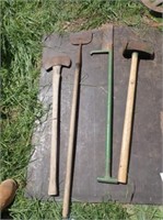 Tree Spade, Flat Scraper, Dbl. Bit Axe, Maul