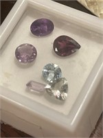 Collection of (6) Gemstones in Protective Cubed