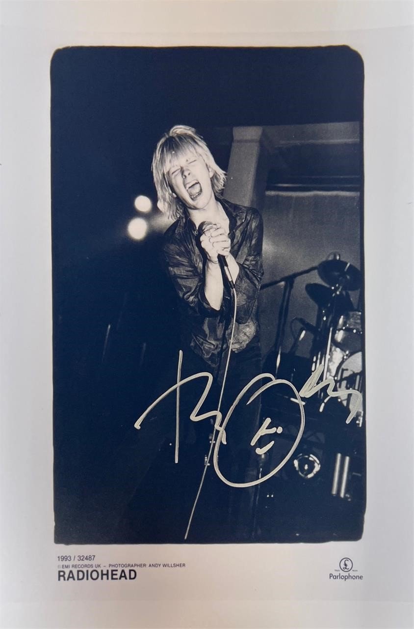 Autograph COA Radiohead Photo
